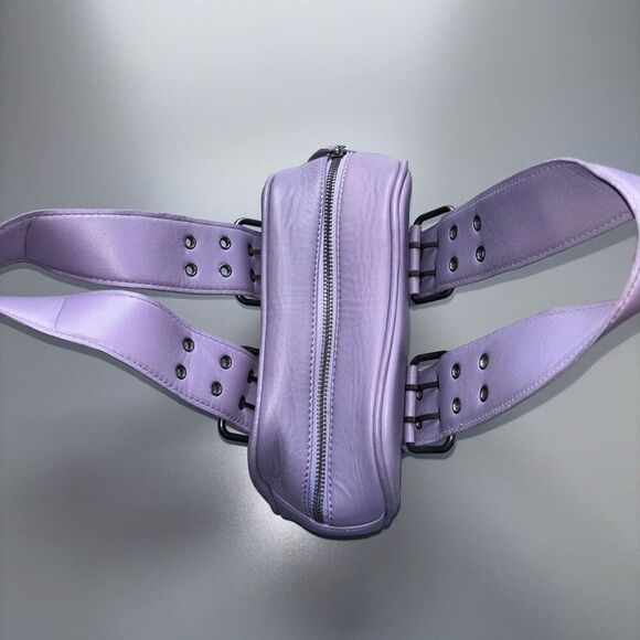 Free people say yes leather purse tote lavender purple new - Picture 4 of 16